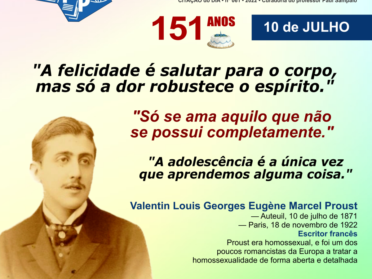 O Amor Homossexual • Marcel Proust • 151 Anos